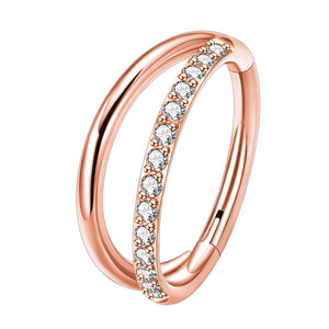 G23 Titanium Nose Ring Closed Ring Seamless Ring Cartilage Ring Zircon