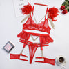 Metal Lace Feather Lace Eyelash Underwear