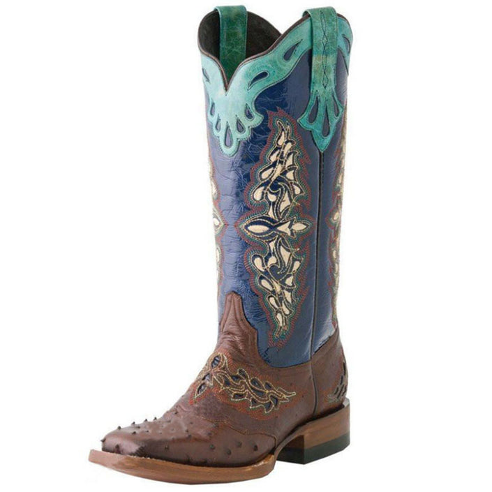 Women Shoes Color Matching Knight Boots Mid Top