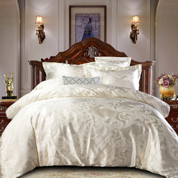 Four-Piece Cotton Satin Jacquard Quilt Cover Bedding