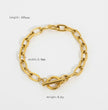 Ins Fashion Stainless Steel Chain Bracelet 18K Gold Plated