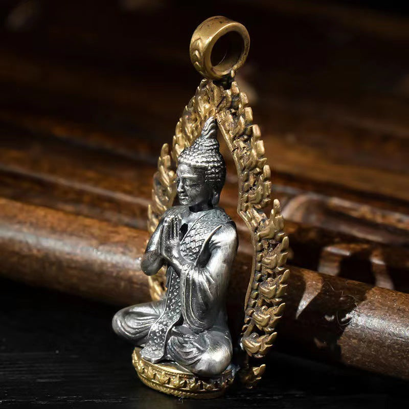 Solid Guanyin Guardian Pendant For Men