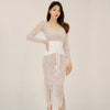 Sheath Slit Lace Dress Women