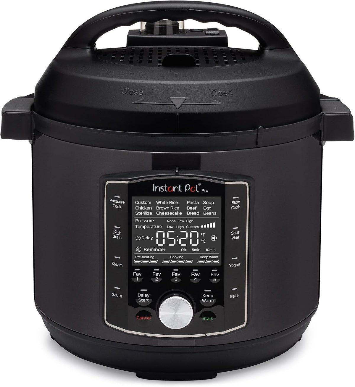 Instant Pot Pro 8 Qt 10-in-1 Electric Pressure Cooker, Black