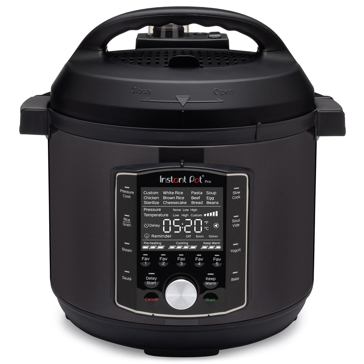 Instant Pot Pro 8 Qt 10-in-1 Electric Pressure Cooker, Black