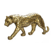 Cheetah Statue Home Decor Leopard Sculpture Resin Sitting Cheetah Figurine Desktop Table Top Ornament Decoration for Home Office-Gold Or Silver (Walking-Champagne Gold)