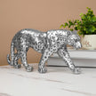 Cheetah Statue Home Decor Leopard Sculpture Resin Sitting Cheetah Figurine Desktop Table Top Ornament Decoration for Home Office-Gold Or Silver (Walking-Champagne Gold)