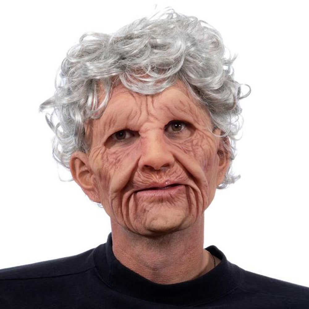 Old man mask white hair white beard headgear halloween Alpscommerce