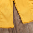 Children's clothing  yellow cotton overalls