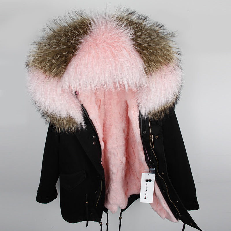 Loose short fur coat