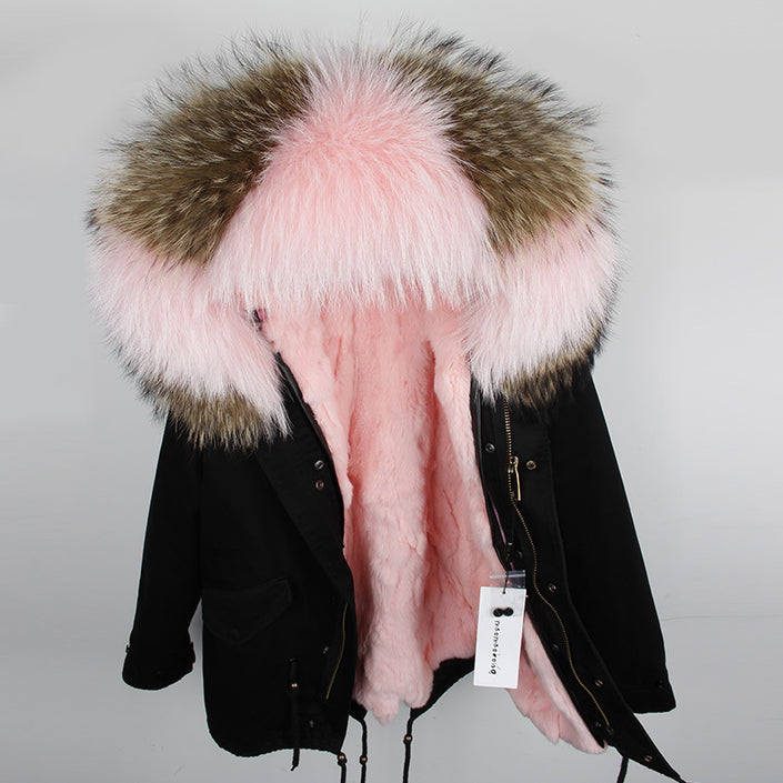 Loose short fur coat