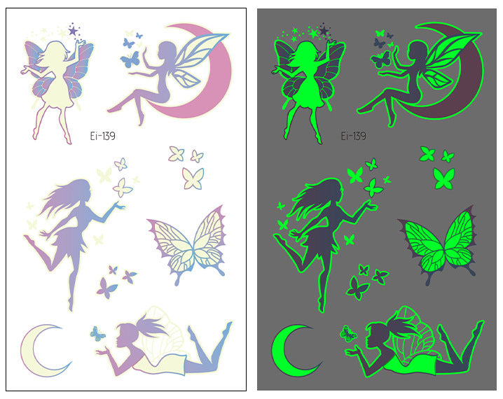 Waterproof Glitter Butterfly Tattoo Stick Gradient Tattoo