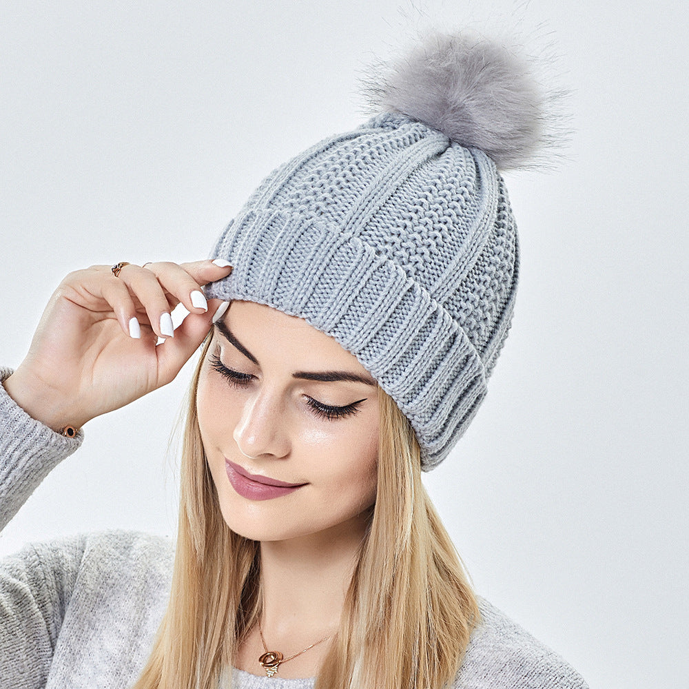 Fashion Stretchy Satin Lined Skull Knit Hats Beanie Hat For Women
