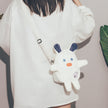 Cute Small Bag Female New Wild Ins Cartoon Doll Plush Bag Personality Funny One-shoulder Messenger Bag