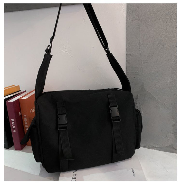 Women's Crossbody Canvas Bag Hong Kong Style Large Capacity