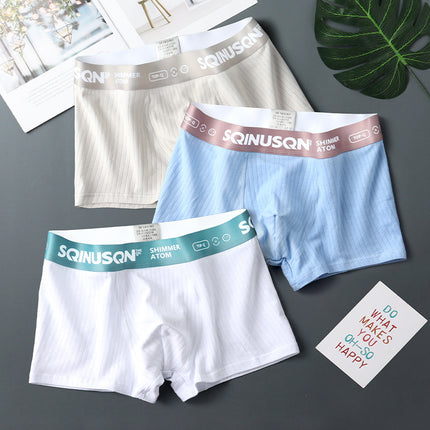 Men's Underwear Solid Color Striped Boxer Comfort