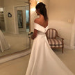 Women's Wedding Dress Off-neck Simple Dress