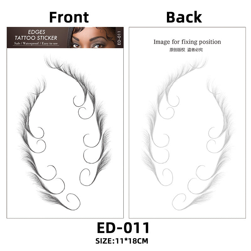 Hair Tattoo Stickers Creating The Seriously Real Baby Hairs Temporary Hairline Sticker Curly Template Hair Edge Tattoo Sticker