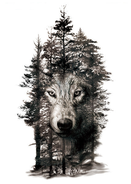 Original Personality Wolf Tattoo Sticker Animal