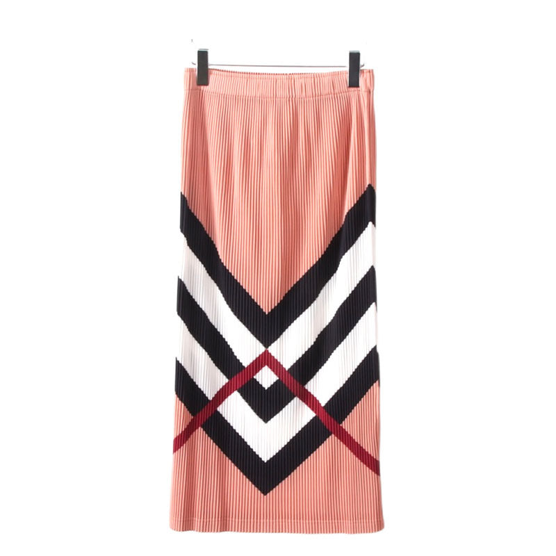 Autumn And Winter Thick Design Sense Niche Side Slit Mid-length Hip Skirt