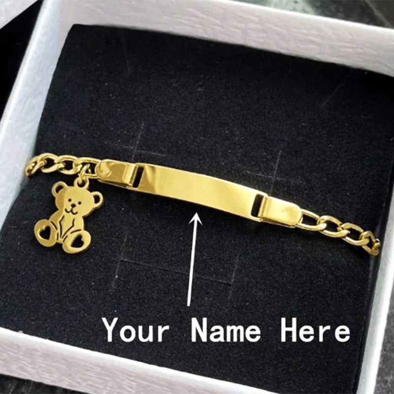 Adjustable DIY Text Bracelet Made Of Titanium Steel