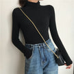 All Match Slimming Solid Color Bottoming Shirt Womens Tops Women