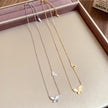 Titanium Steel Irregular Butterfly Necklace Korean Ins Sweet Elegance