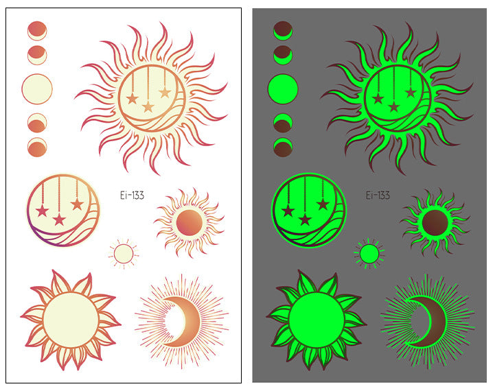 Waterproof Glitter Butterfly Tattoo Stick Gradient Tattoo