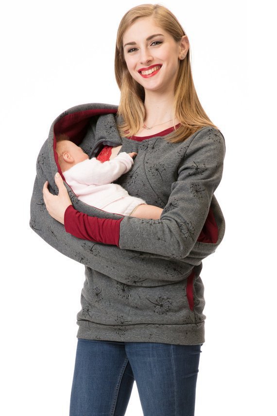 New Nursing Wear Printed Round Neck Maternity Wear