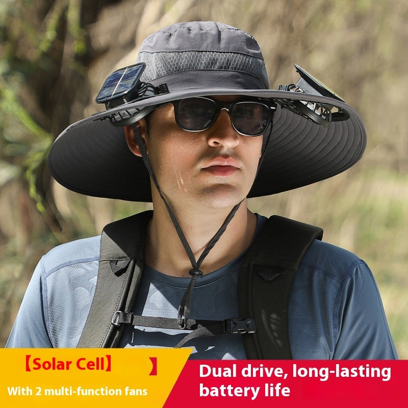 Lithium Battery Charging Solar Fan Hat
