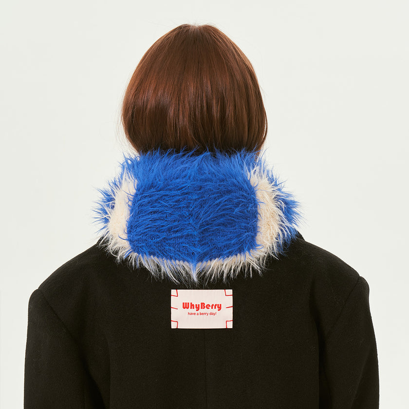 Original Design Non-mainstream Style Striped Mink-like Knitted Hat
