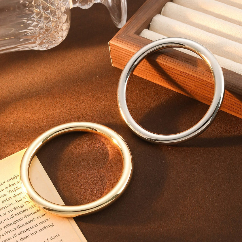 Electroplated CCB Simple Bracelet Cylindrical Three-dimensional Bracelet For Women