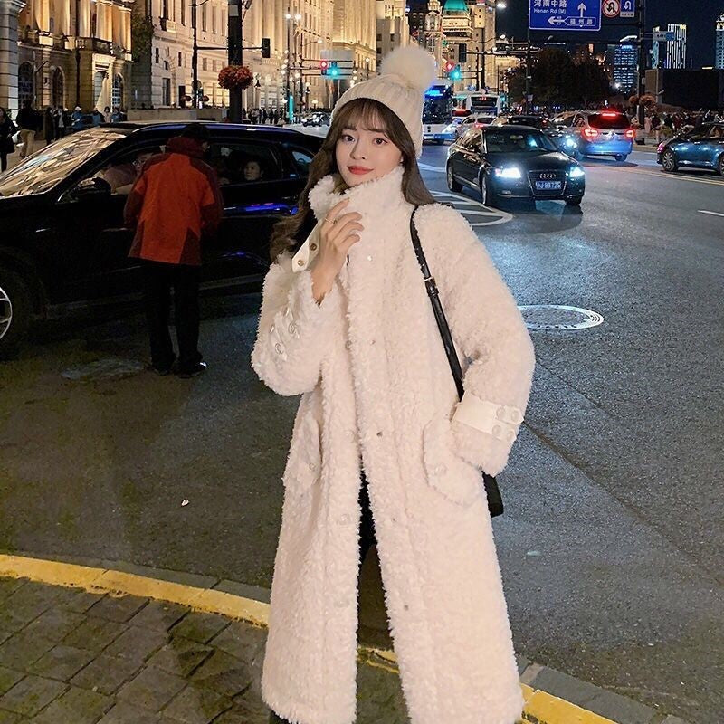 Autumn And Winter Mid-length Fur Fur One Coat