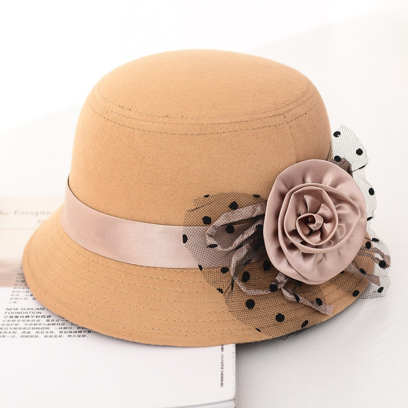 New Style Casual Ladies Big Brim Woolen Hat