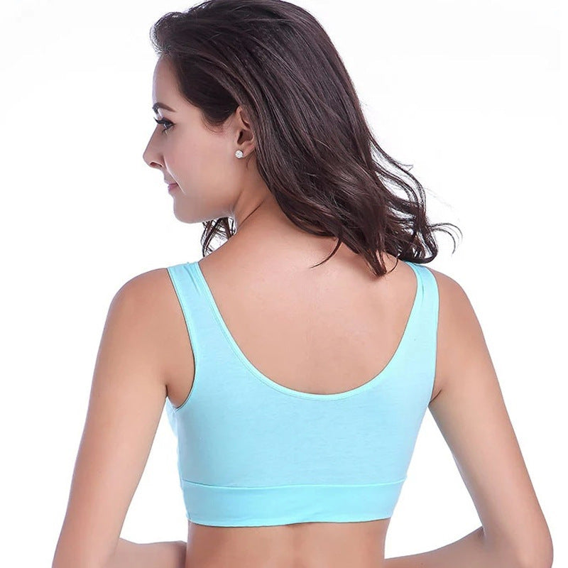 New Plain Surface Mummy Bra Wireless Maternity Underwear Pure Cotton Large Size Vest Style Cross Buckle Nursing Bra