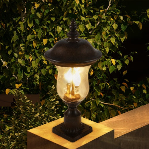 Vintage Outdoor Light Pole Lights, Waterproof Garden Patio Lights, Walkway & Driveway Lighting - One Piece No Bulb Unavailable Platforms