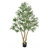 180cm Artificial Olive Tree With Black Pot, Tall Fake Tree With Natural Wood Trunk & Realistic Green Leaves And Fruits, Indoor Faux Plant For Home, Office, Living Room, Corner Decor