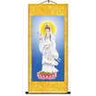 Like Buddha Statue Enshrine Silk Cloth Scroll Decorative Painting