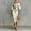 New Off-shoulder Waist Dress For Women