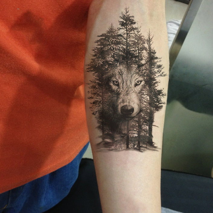 Original Personality Wolf Tattoo Sticker Animal