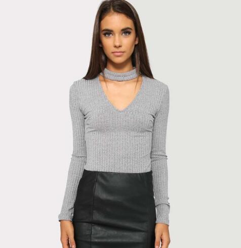 Jumpsuits Women Halter Knitted Black Slim Tops Alpscommerce