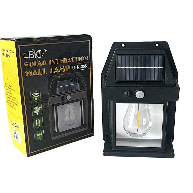 Solar Power PIR Motion Sensor Wall Lights LED Outdoor Garden Security Lamp UK