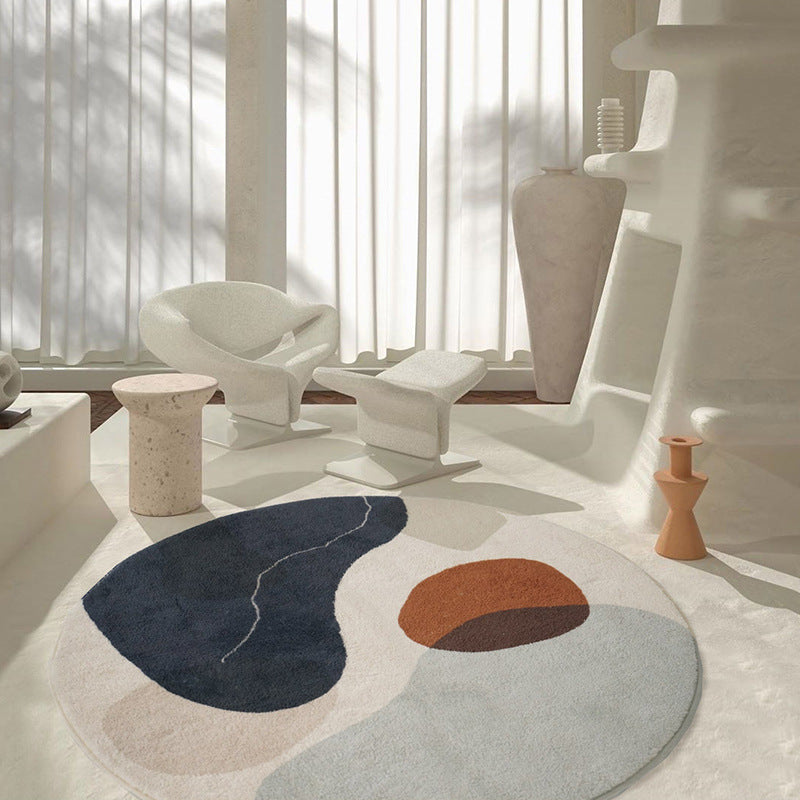 Simple Round Carpet For Home Bedroom
