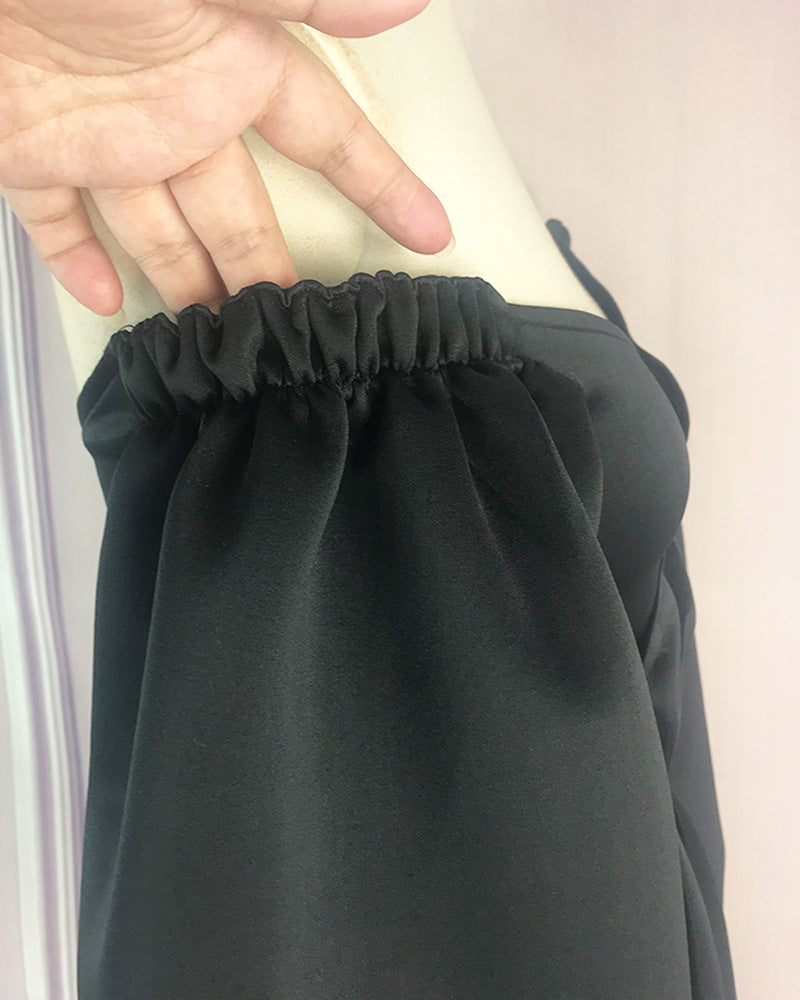 Bubble sleeve dress evening dress