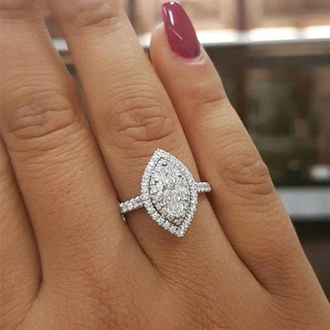Creative Horse Eye Shining Zircon Wedding Ring For Women