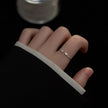 S925 Silver Small Lady Square Diamond Open Ring For Women