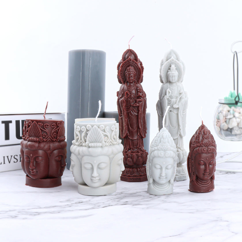 Religious Element Buddha Modeling Candle Silicone Mold