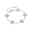 Square Natural White Shell Pendant Collarbone Necklace Bracelet
