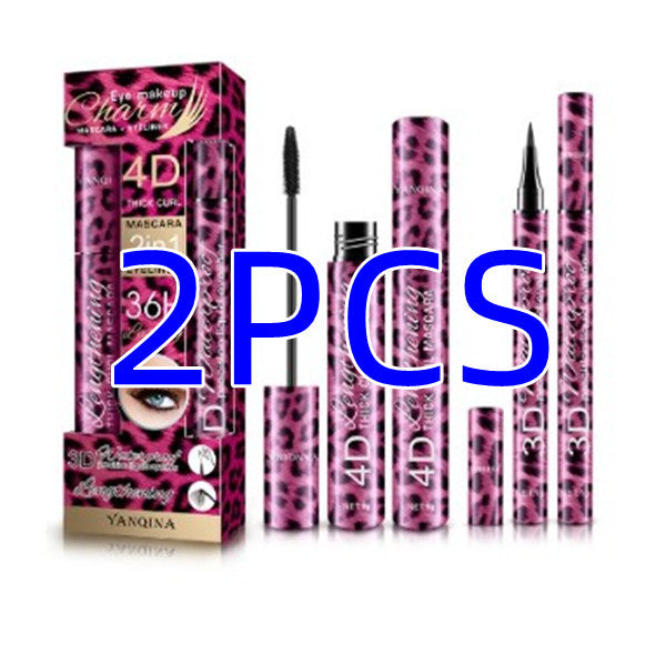 Leopard Print Mascara Eyeliner Suit