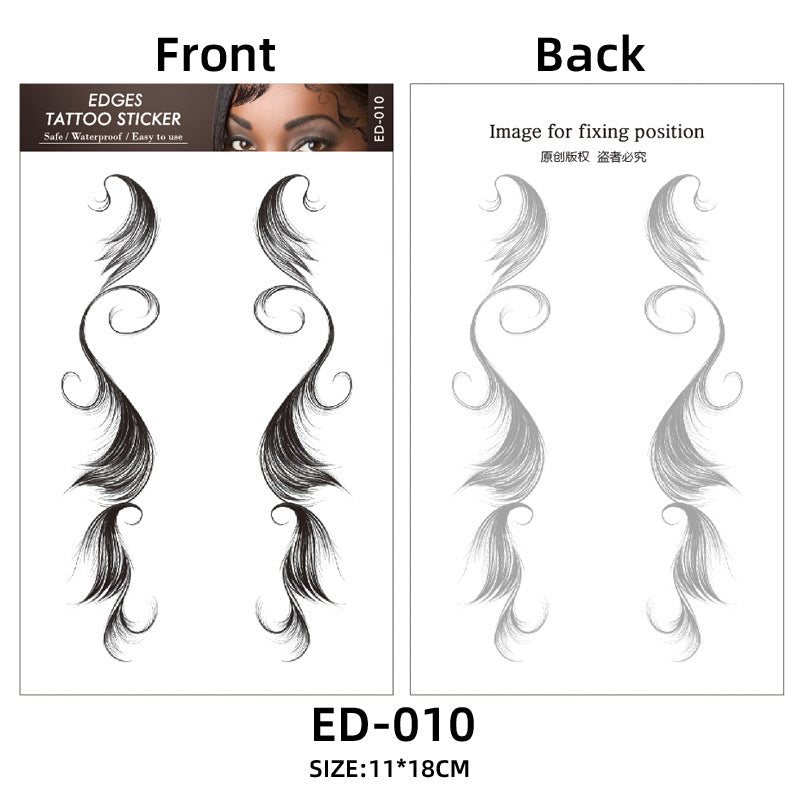 Hair Tattoo Stickers Creating The Seriously Real Baby Hairs Temporary Hairline Sticker Curly Template Hair Edge Tattoo Sticker